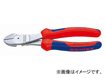 クニペックス/KNIPEX 強力型斜ニッパー 硬線用 品番：7405-250 JAN：4003773039754