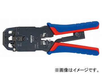 クニペックス/KNIPEX ウエスタンプラグ圧着ペンチ 品番：9751-12 4/6/8ピン JAN：4003773043188の通販は