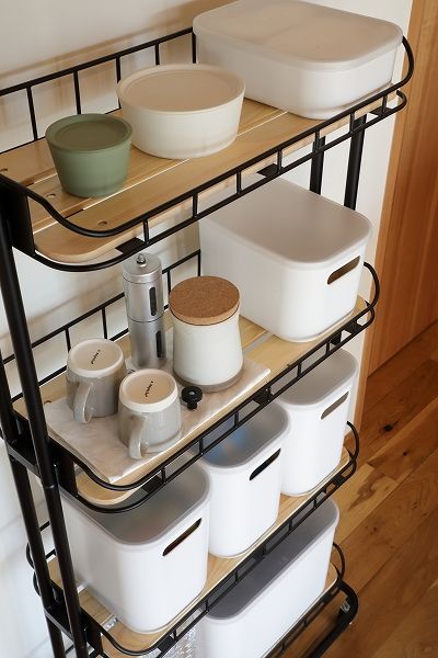 ビーワイケージ ラック ホワイト BCR-640（WH） 組立品 MASH 送料無料 メーカー直送 弘益 Mash BY CAGE ラック BCR-640（WH） キッチン リビング 寝室 脱衣所 ガレージ 省スペース 4段 四段  収納 ラック インテリア 隙間収納 オープンラック アイアンラック ワゴン キッチンワゴン 棚 おしゃれ ビーワイケージ | 暮らしの杜　横濱