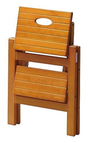弘益 FST-46(NA) 折り畳みステップチェア2段 ナチュラル 新生活