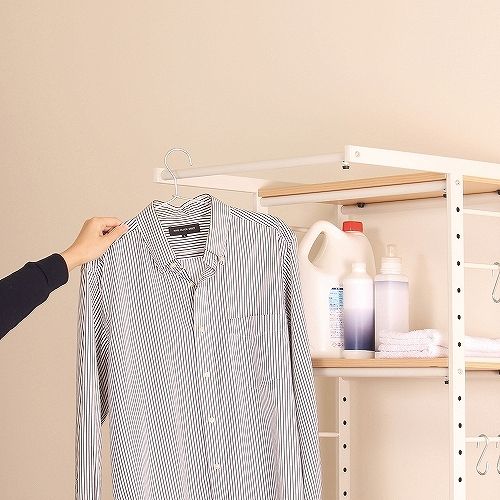 弘益 伸縮ラック ナチュラル STR-5018(NA)の通販は