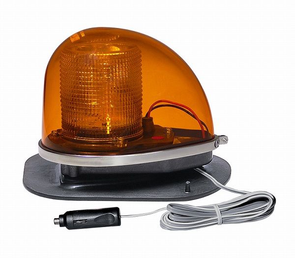 小糸製作所/KOITO LED黄色丸型警光灯 12V/24V 2N型 ゴムマグネットタイプ(シガーライタープラグ付) GL2NY