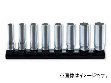 コーケン/Koken Z-EAL 3/8” 6角ディープソケット レールセット 8ヶ組 RS3300MZ/8