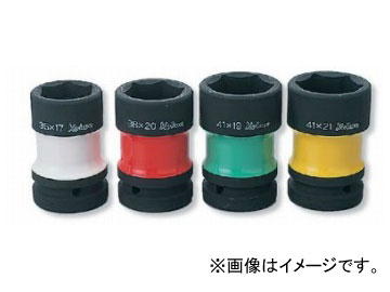 コーケン/Koken インパクトホイールナットソケット（薄肉）（ズボン下印字機/色付） PW8P-35×17