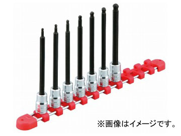 KTC 9.5sq.ロングボールポイントヘキサゴンビットソケットセット［7コ組］ TBT3L07BPBH
