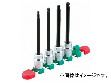KTC 12.7sq.ロングボールポイントヘキサゴンビットソケットセット［4コ組］ TBT4L04BPH