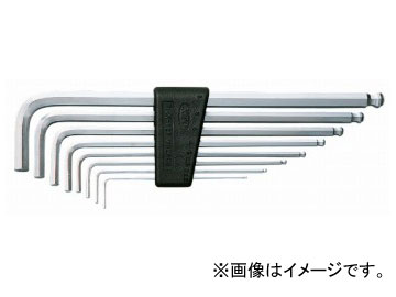 KTC ハイグレードボールポイントL形ロング六角棒レンチセット［8本組］ HLD2508
