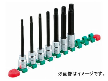 KTC 12.7sq.ロングT型いじり止めトルクスビットソケットセット［7コ組］ TBT4L07TH