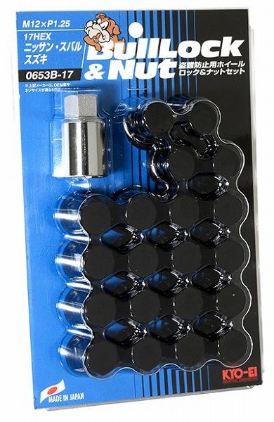 協永製造/KYO-EI ブル鍵を掛ける 鍵を掛ける＆中毒者仕かける 黒いこと M12×P1.25 5穴車用 入数：1仕かける(中毒者16個/鍵を掛ける4個) 0653B-17