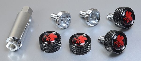 協永産業/KYO-EI ヱヴァンゲリヲン新劇場版 自動車用ナンバープレートボルト ブラック 入数：1セット(4個) EVAPBK_1