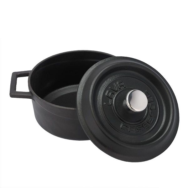 LAVA ラウンドキャセロール マットブラック 18cm LV0003