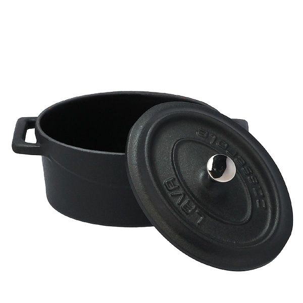 新品未使用品 LAVA 両手鍋 オーバルキャセロール 黒 27センチ LAVA