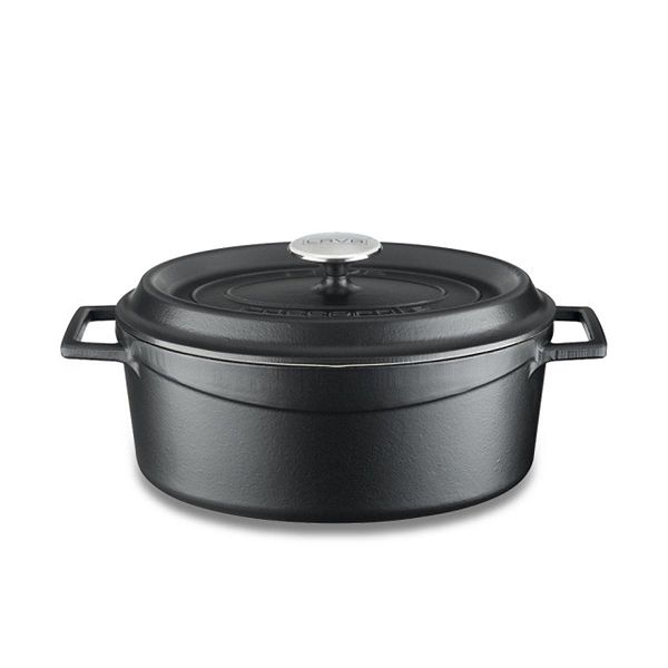 LAVA オーバルキャセロール マットブラック 27cm LV0010