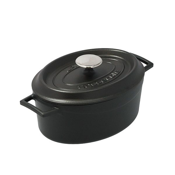 LAVA オーバルキャセロール マットブラック 27cm LV0010