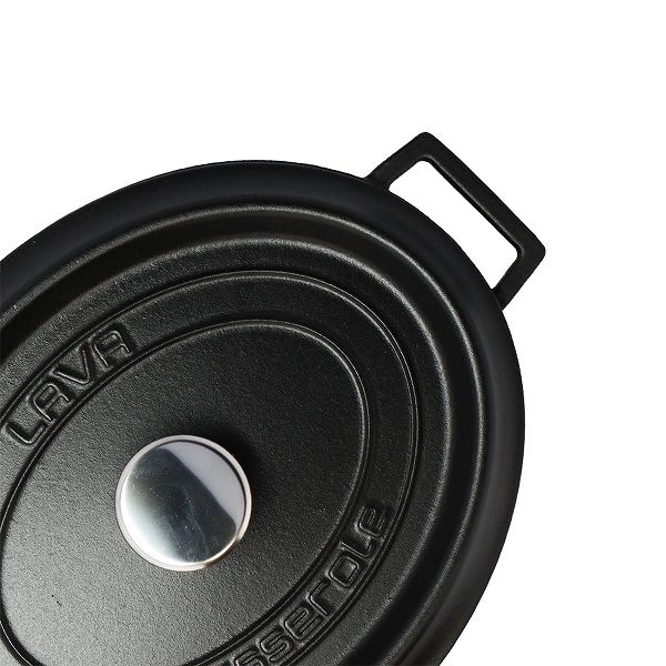 LAVA オーバルキャセロール マットブラック 33cm LV0012