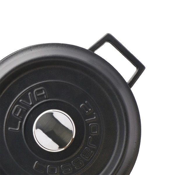 LAVA ラヴァ ラウンドキャセロール 24cm マットブラック LAVA ラウンド