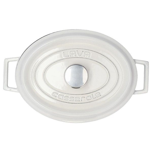 オーバルキャセロールマジョリカホワイト LAVA オーバルキャセロール マジョリカホワイト 29cm LV0107