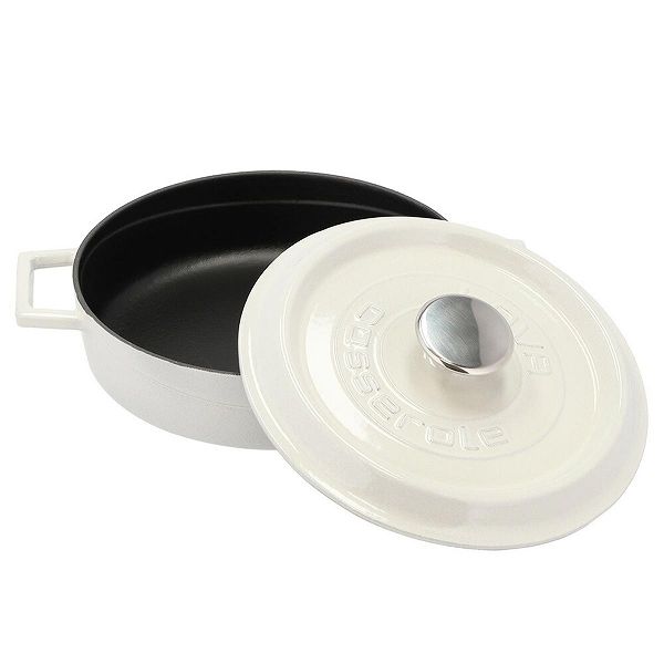 LAVA ラウンドキャセロール マジョリカグレー 24cm LV0117 LAVA マルチ