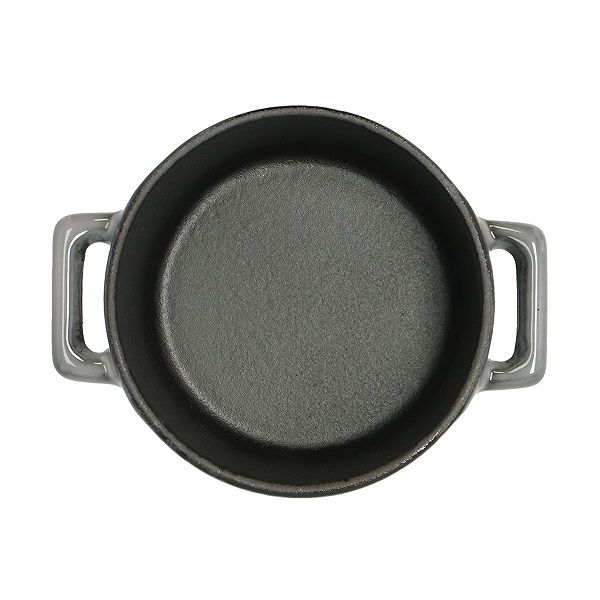 LAVA ラウンドキャセロール 10cm MAJOLICA GRAY 鍋 ホーロー鍋 IH対応 グレー アウトドア キャンプ