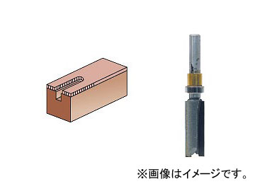 ライト精機 超硬ストレートビット(ガイドベアリング付) TR-61 トリマ用(6mm軸) 10×10×6mm 全長（mm）：55 幅（mm）：10 有効長（mm）：11 JAN：4990052002304