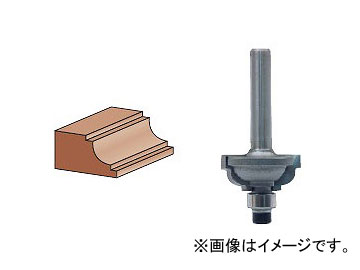 ライト精機 両段サジ面(コロ付) TR-16 トリマ用(6mm軸) 3分 全長（mm）：42 幅（mm）：26 有効長（mm）：12 JAN：4990052001765