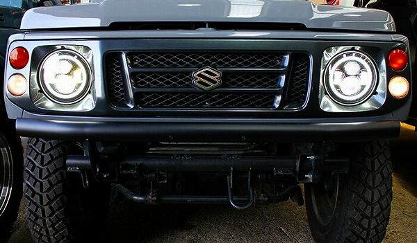 モーターファーム/Motor Farm 7インチ LEDプロジェクター ヘッドライト スズキ ジムニー JA系 ウインカー付 7LED-U_1