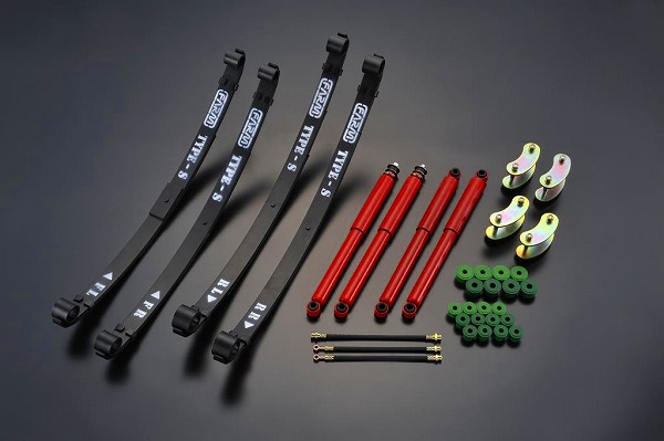 モーターファーム/Motor Farm サスペンションセット スズキ ジムニー JA11/71/SJ30 3インチUP レボリューションセット リーフタイプ FRS