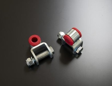 モーターファーム/Motor Farm ショック延長ブラケット スズキ ジムニー JB23/33/43/JA11/71/SJ30 レッド 40mm ウレタンスイベルタイプ SBSV-UB40