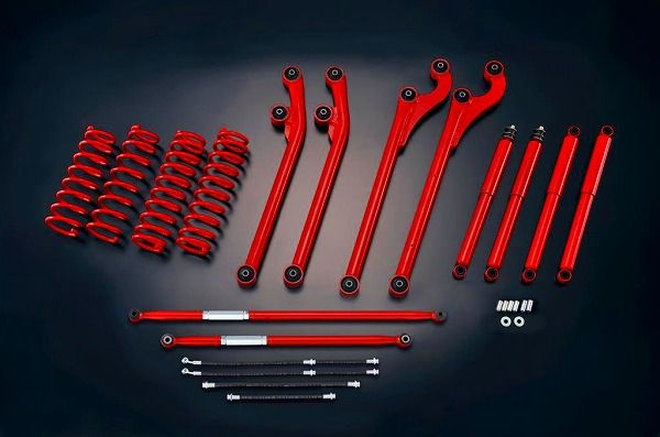 モーターファーム/Motor Farm サスペンションSTセット レッド 2インチUP or 3インチUP スズキ ジムニー JB64 選べる2サイズ FSTPROJB64