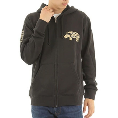 モーターファーム/Motor Farm Tread Pattern パーカー ブラック 選べる4サイズ