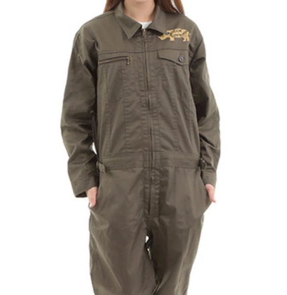 モーターファーム/Motor Farm Tread Pattern つなぎ カーキ 選べる4サイズ