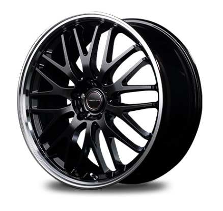 MID VERTEC ONE EXE10 ホイール グロッシーブラック/リムポリッシュ 20インチ×8.5J  38 5H114 国産車 入数：1台分(4本)