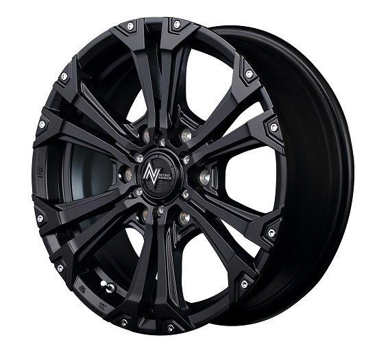 MID NITRO POWER JAVELIN ホイール セミグロスブラック＋ピアス&ミルド 15インチ×6J  33 6H139 国産車 入数：1台分(4本)