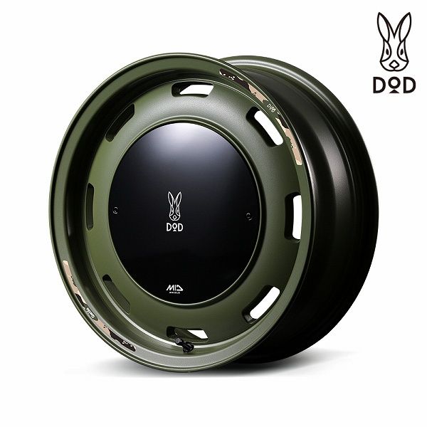 MID DOD ウシャリントバリ ホイール セミグロスODグリーン 14インチ