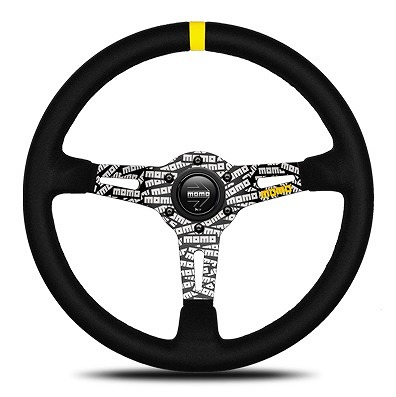 MOMO スエード ステアリングホイール 350mm