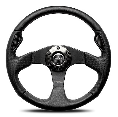 MOMO/モモ ジェット ステアリング ブラックレザー カーボンインサート 350mm J-2の通販は