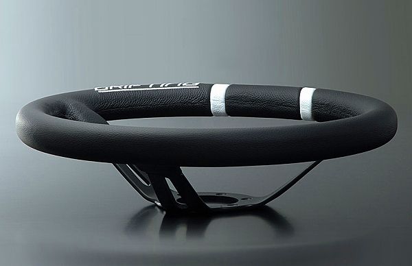 MOMO/モモ DRIFTING ステアリング ブラックレザー/ブラックスポーク(ホワイトステッチ) 330mm/85mm DEEP｜詳細画像