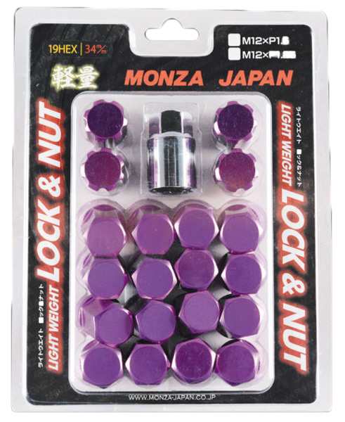 モンツァジャパン/MONZA JAPAN ロック＆ナットセット 34mm M12×1.25 選べる8カラー 入数：1セット(20個)