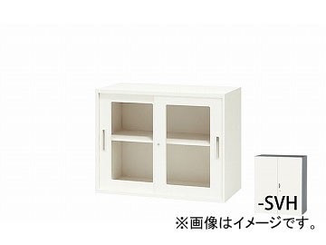 ナイキ/NAIKI リンカー/LINKER ガラス引違い書庫 枠付 シルバー/ホワイト CWS-0907HG-SVH 899×400×700mm