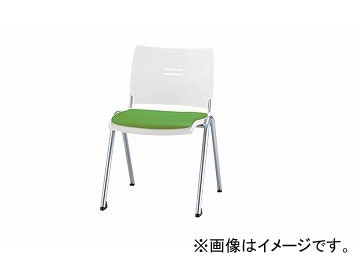 ナイキ/NAIKI 会議用チェアー 4本脚タイプ グリーン E213FN-GR 510×565×762mm