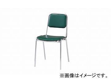 ナイキ/NAIKI 会議用チェアー 4本脚タイプ グリーン E120-GR 400×510×750mm