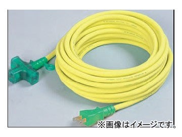 日動工業/NICHIDO 延長コード100V 十字型トリプルランプ付/アース無 20m LT2-20 JAN：4937305010730の通販は