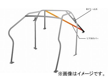 オクヤマ ロールバー 715 051 0 スチール ダッシュボード逃げ 7P No.7 2名 トヨタ ヴィッツ NCP131 4ドア ノーマルルーフ