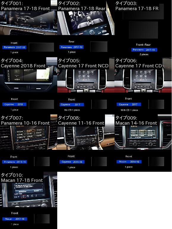 GPS ナビゲーション 画面 スチール 保護 フィルム ポルシェ パナメーラ カイエン マカン コントロール 液晶 インテリア ステッカー Panamera 17-18 Rear AL-DD-7052 AL_1