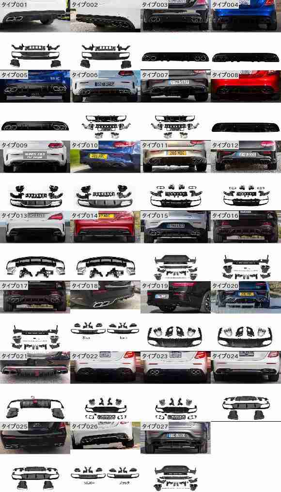AL ABS リア ディフューザー エキゾースト チップ 適用: メルセデス ...