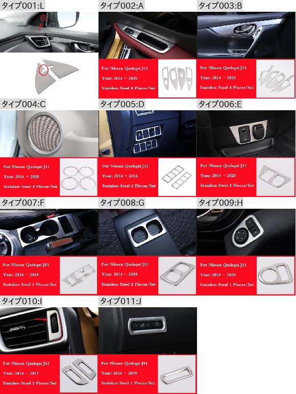 ステンレス スチール トリム アクセサリー 適用: 日産 キャシュカイ J11 2015 2016 2017-2019 フロント インナー トライアングル スピーカー オーディオ ホーン カバー E AL-OO-7387 AL_1