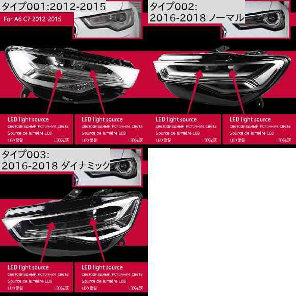 ヘッド ランプ 適用: アウディ/AUDI A6 C7 LED ヘッドライト 2012-2017