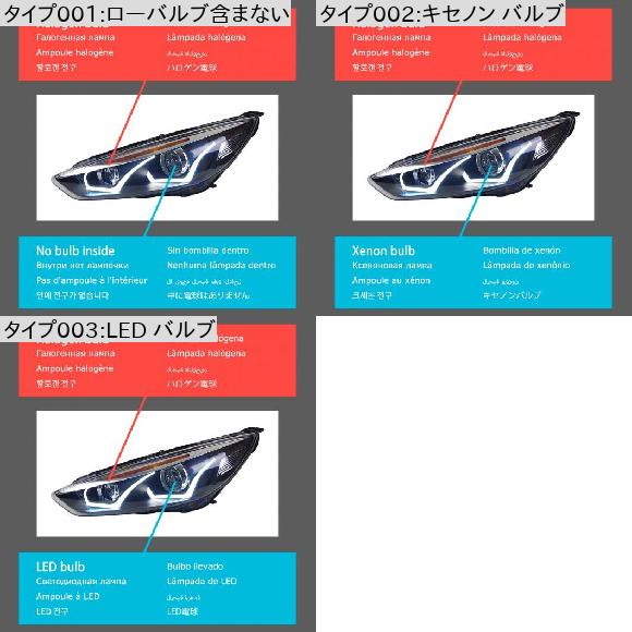 ヘッド ランプ 適用: フォード/FORD フォーカス LED ヘッドライト 2015-2017 ヘッドライト フォーカス DRL ウインカー ハイ ビーム エンジェル キセノン バルブ・LED バルブ AL-OO-8075 AL_1