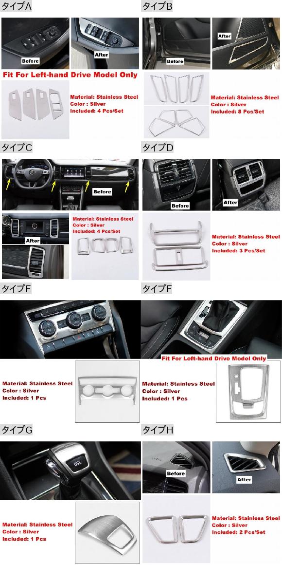 ドア スピーカー ガラス リフト ボタン フロント リア エア AC ギア シフト ヘッド カバー キット 適用: シュコダ タイプA・タイプC AL-OO-9333 AL_1