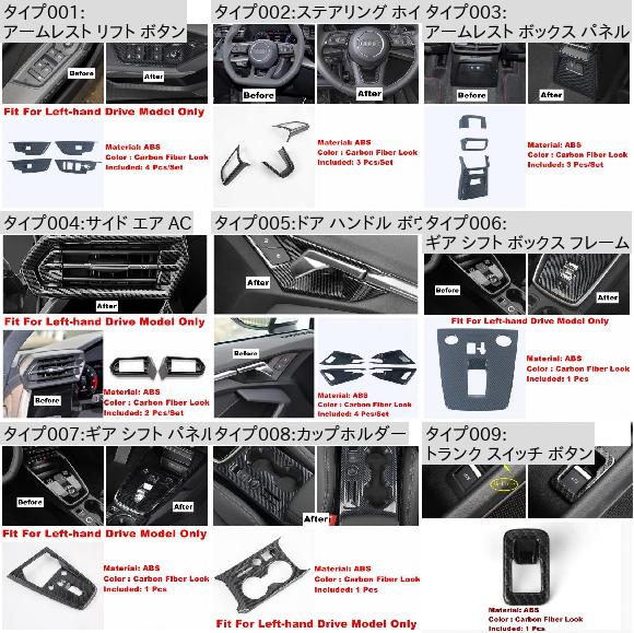 ステアリング ホイール ドア ボウル ガラス リフト ボタン カップホルダー エア AC ギア ボックス カバー トリム 適用: アウディ/AUDI A3 8Y セダン スポーツバック ドア ハンドル ボウル AL-PP-1611 AL_1